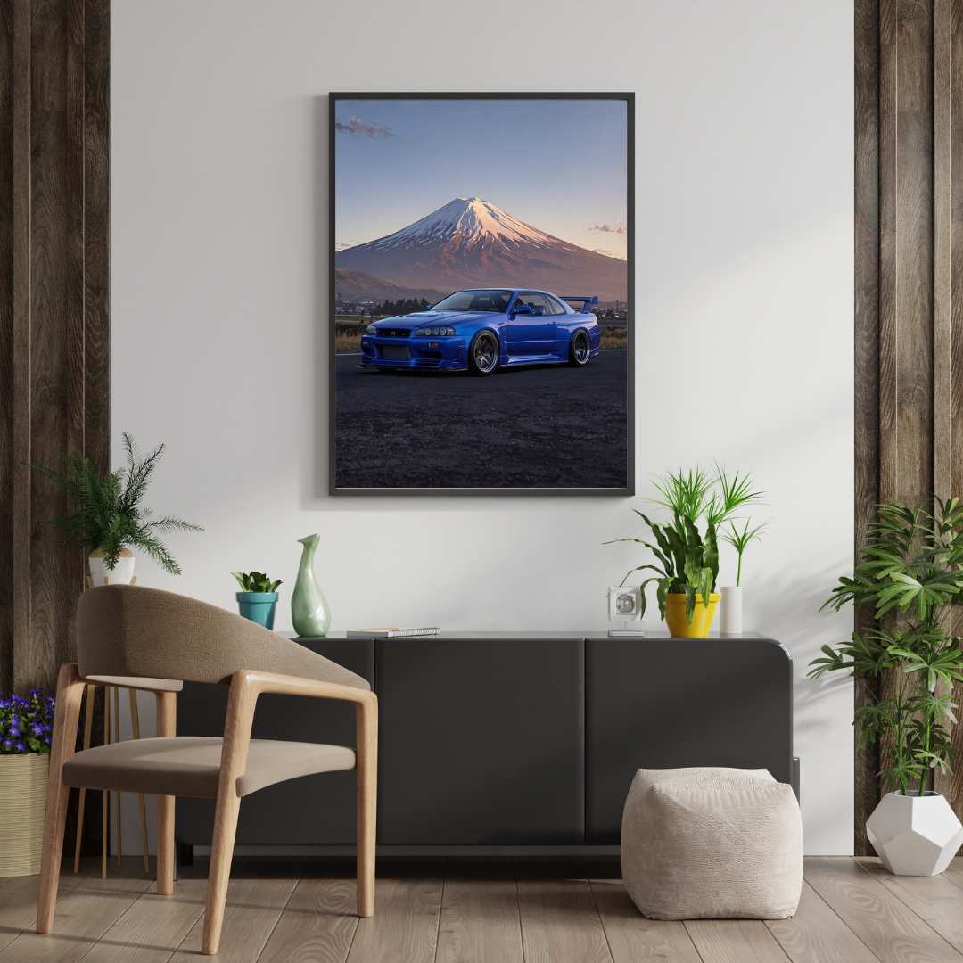 Nissan Skyline Poster – Mountain JDM Car Wall Art