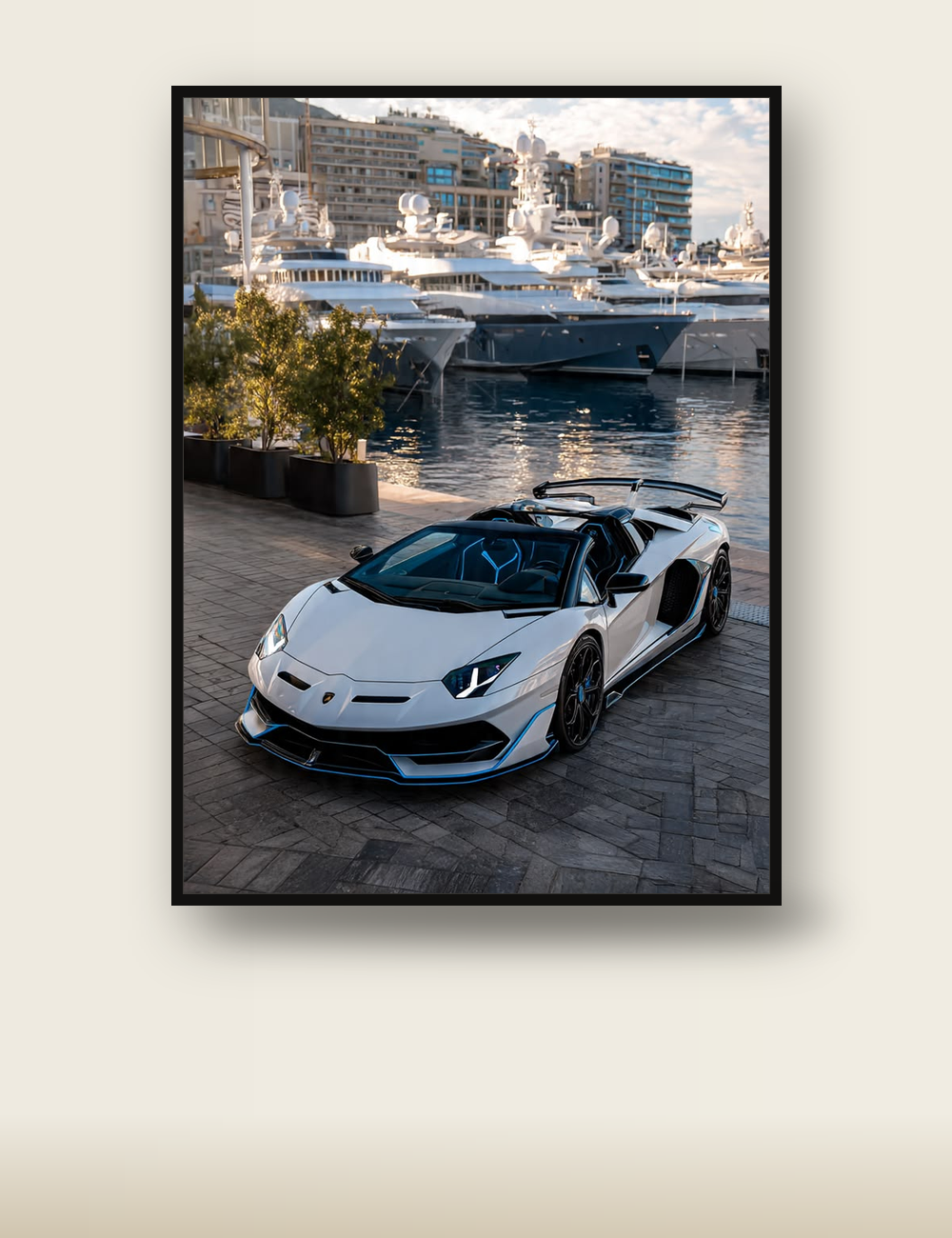 Lamborghini Aventador poster - Monaco supercar wall art