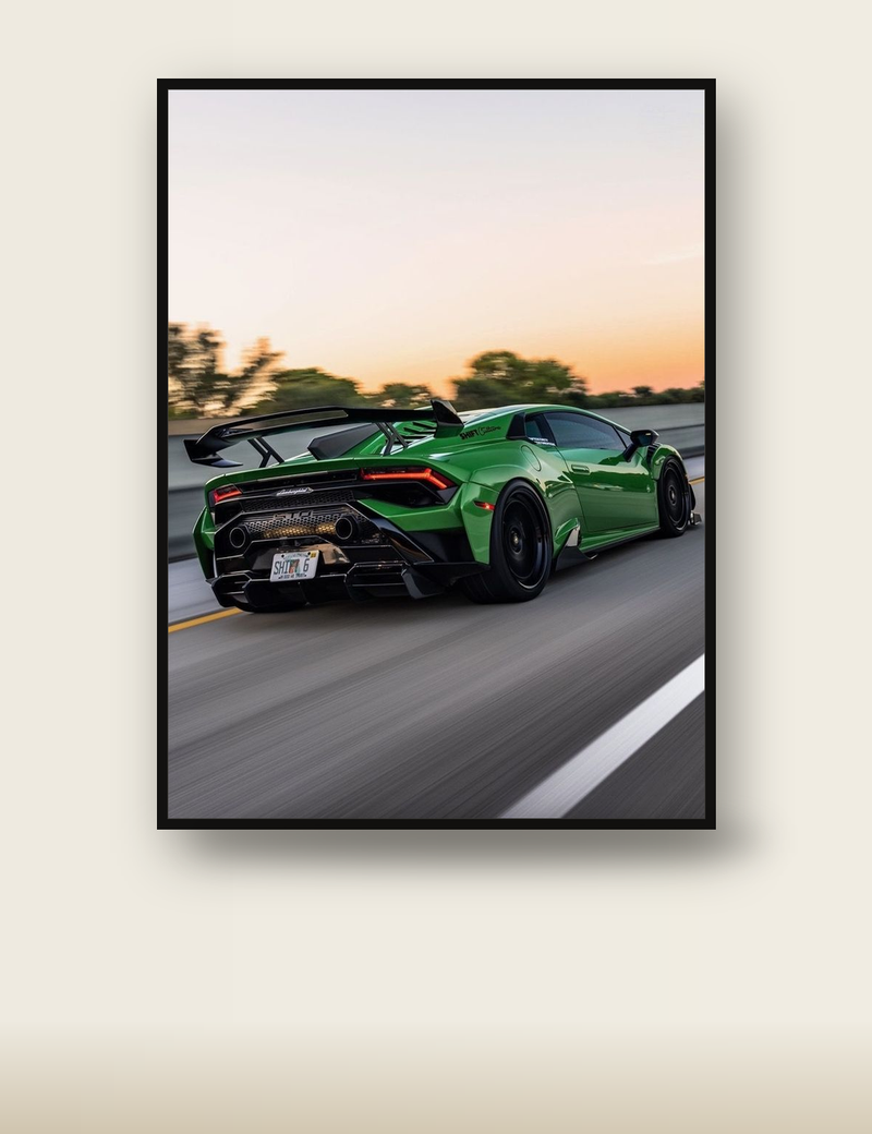 Lamborghini Huracan Poster – Green Supercar Wall Art