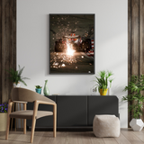 F1 Sunset Sparks Poster – Motorsport Car Wall Art