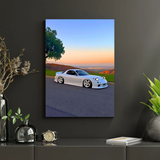 Mazda RX7 Poster – White JDM Car Wall Art