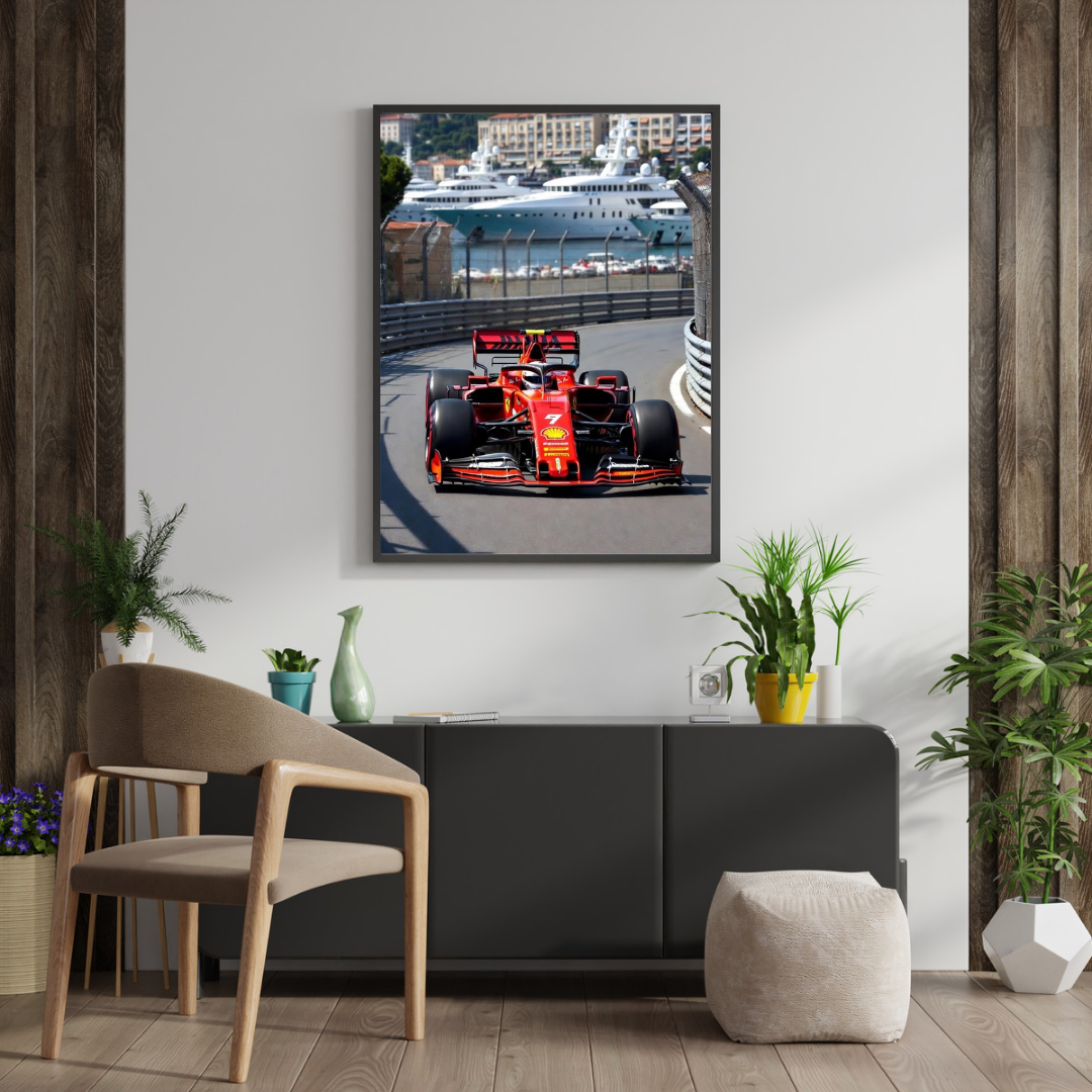 Ferrari Monaco Yachts Poster – F1 Car Wall Art