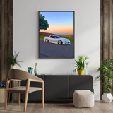 Mazda RX7 Poster – White JDM Car Wall Art
