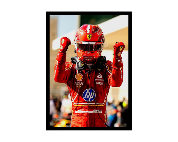 Charles Leclerc Victory Poster – F1 Car Wall Art