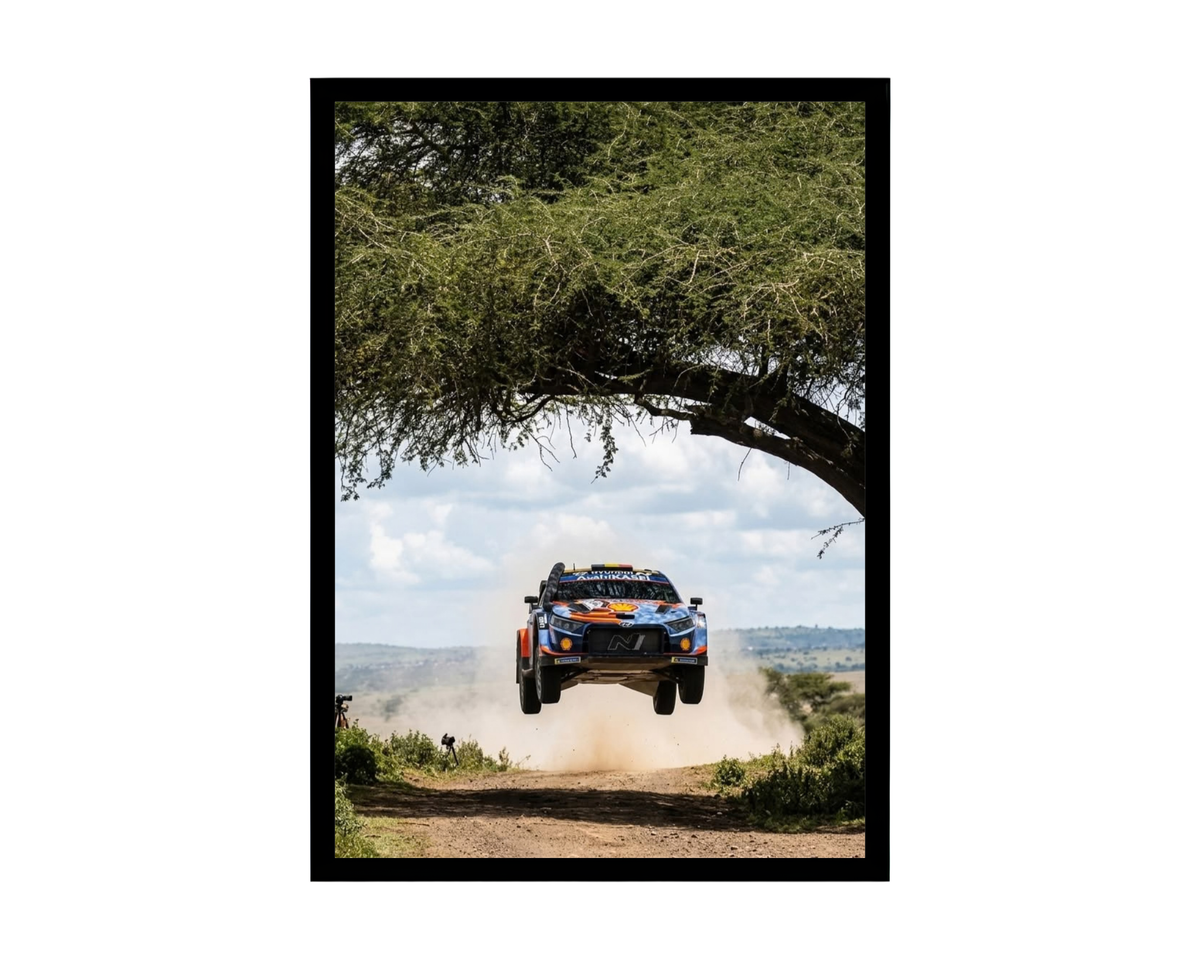 Hyundai WRC Jump Poster – Rally Car Wall Art