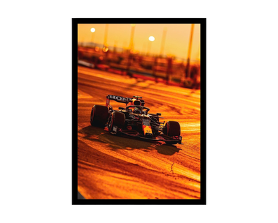 F1 Sunset Palms Poster – Formula 1 Car Wall Art