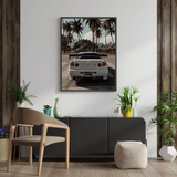 Nissan Skyline Rear Poster – White JDM Car Wall Art