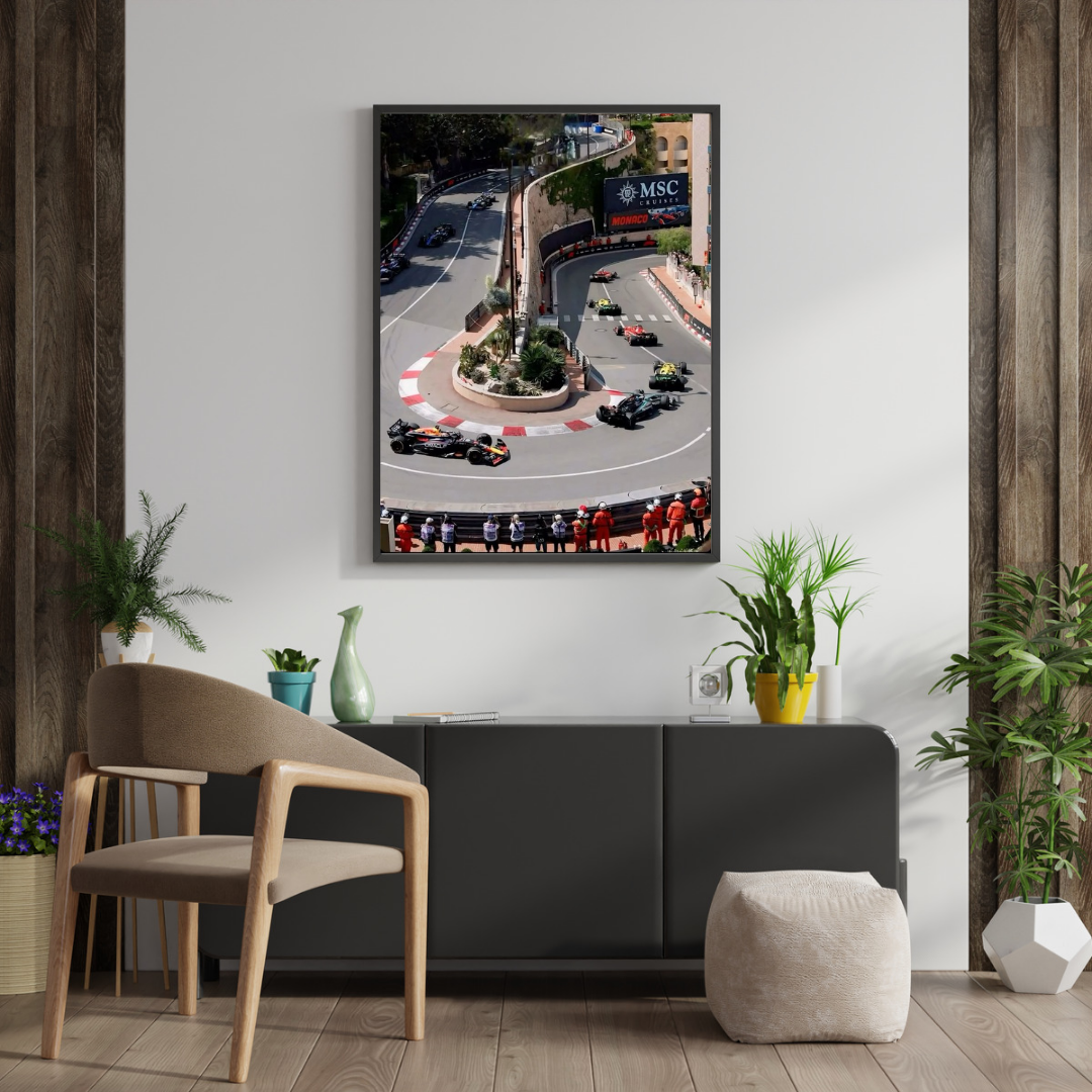Monaco GP Street Circuit Poster – F1 Car Wall Art