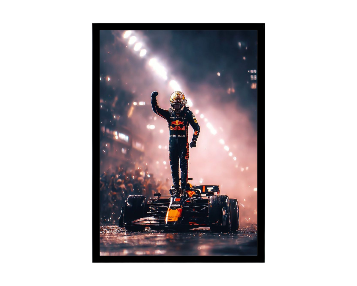 F1 Podium Silhouette Poster – Formula 1 Car Wall Art