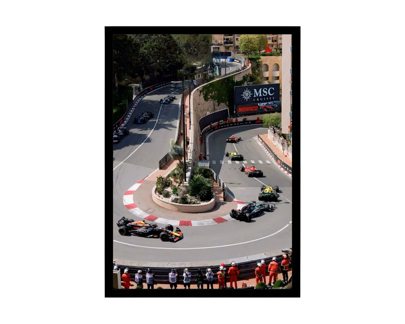 Monaco GP Street Circuit Poster – F1 Car Wall Art