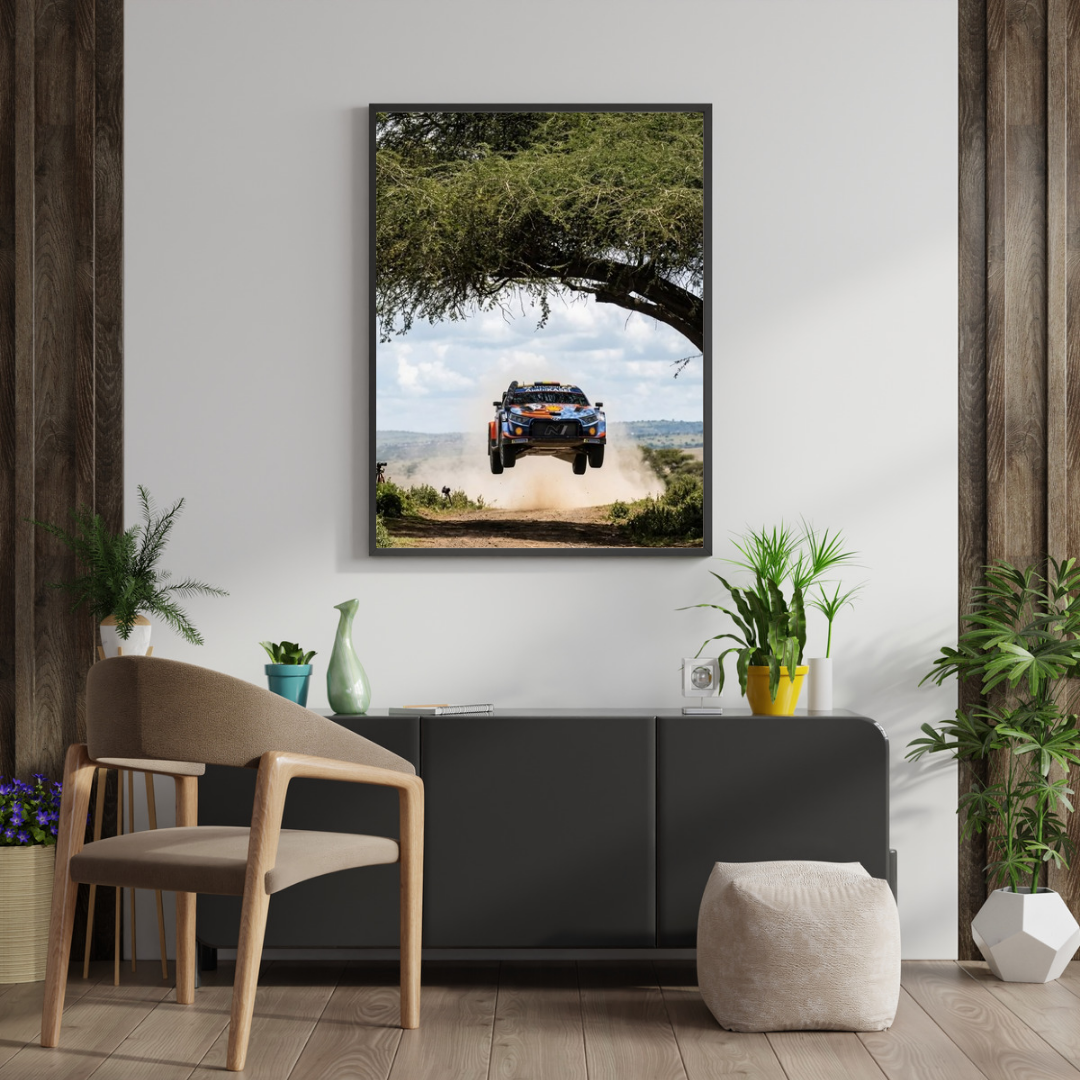 Hyundai WRC Jump Poster – Rally Car Wall Art