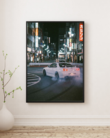 Old JDM poster - retro Japanese car wall art