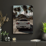 Nissan Skyline Rear Poster – White JDM Car Wall Art