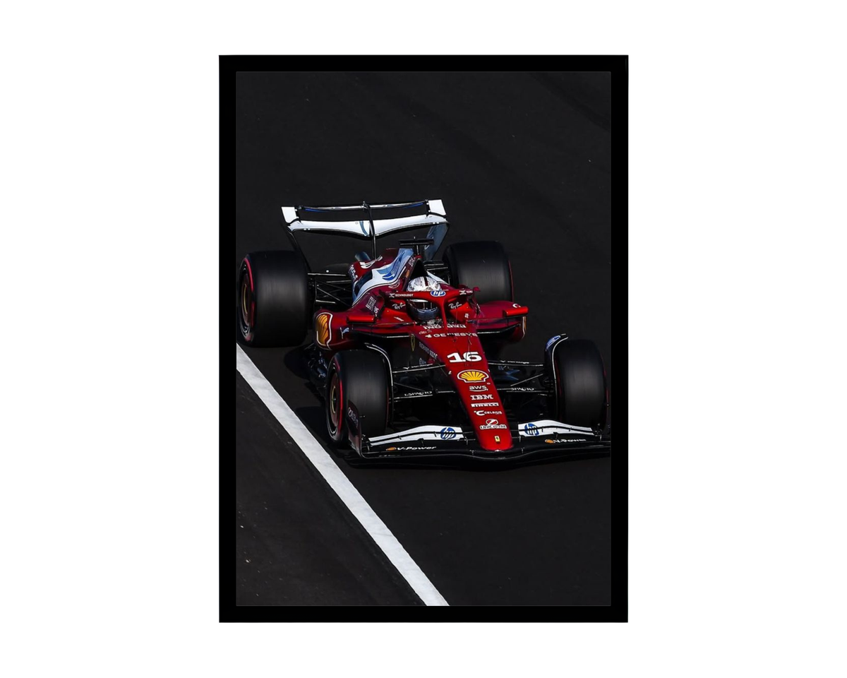 Ferrari Overhead Pit Poster – F1 Car Wall Art