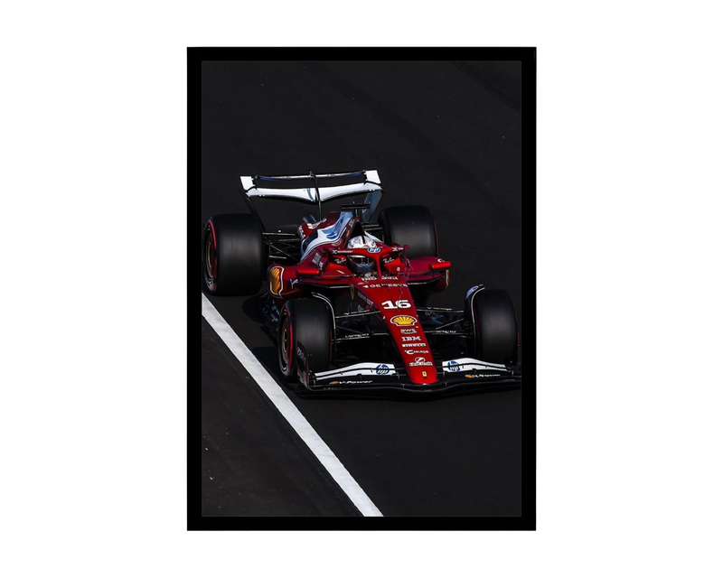 Ferrari Overhead Pit Poster – F1 Car Wall Art