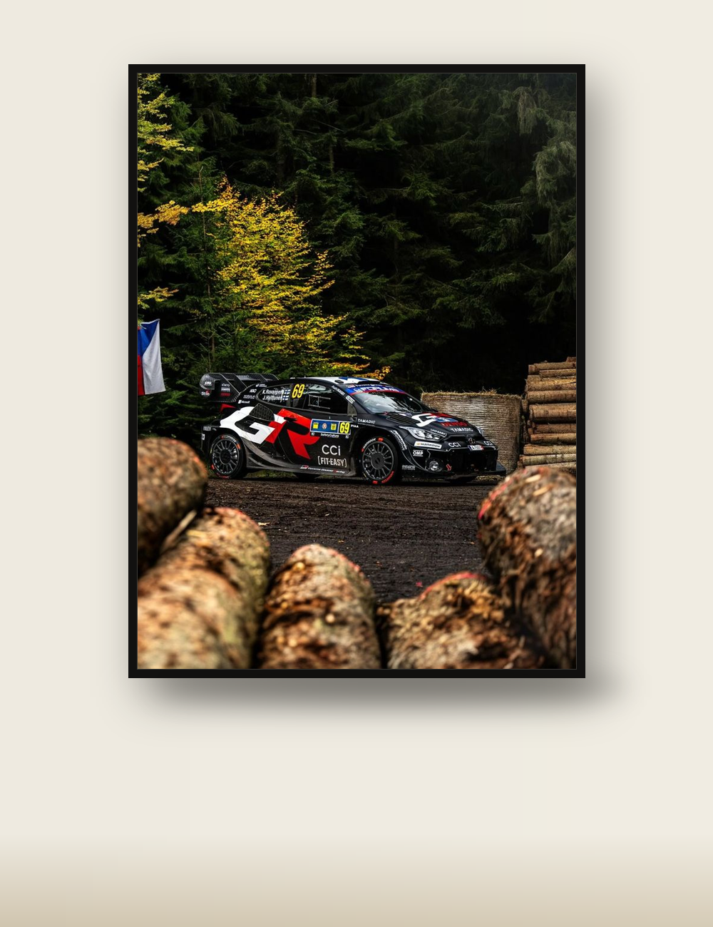 Toyota GR Yaris rally poster - car wall art